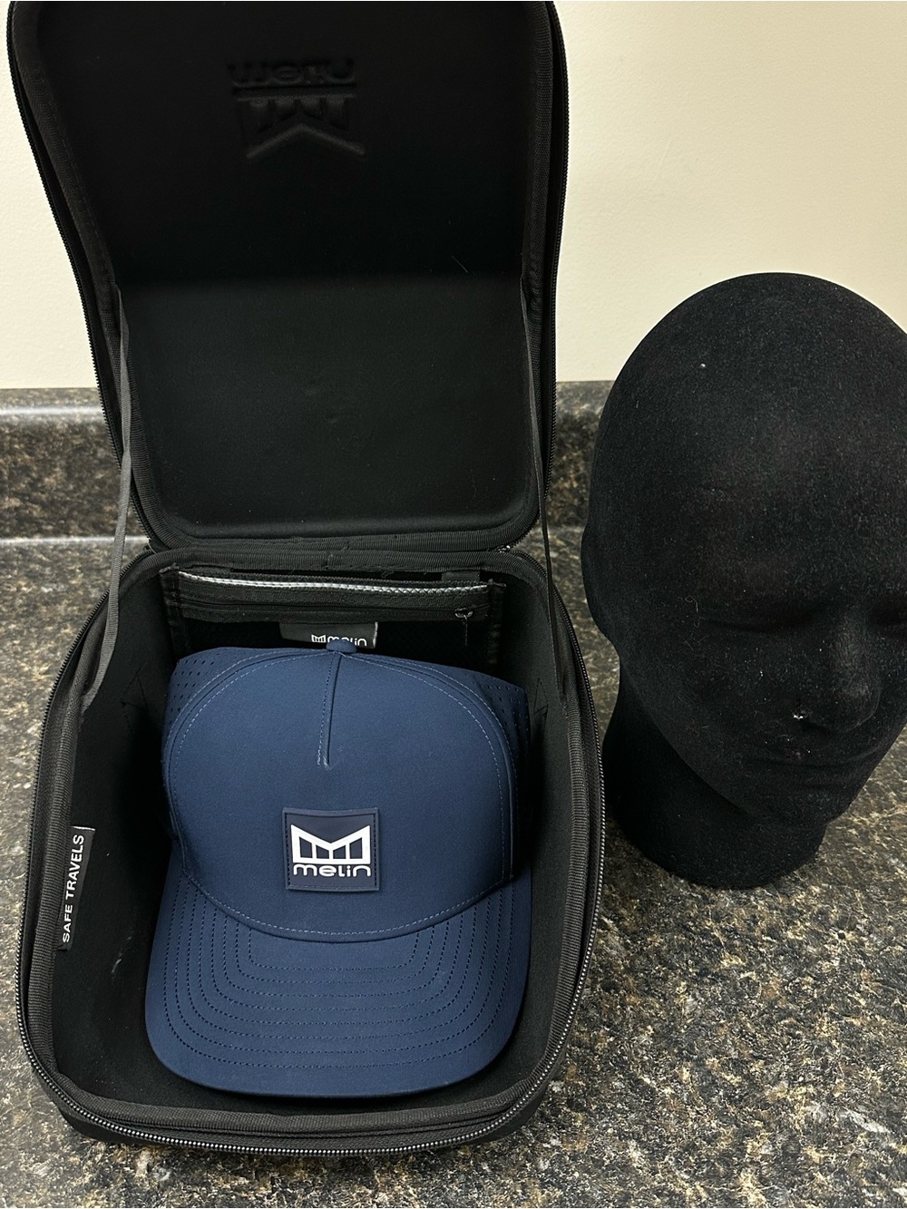 Melin Men’s Navy Blue Performance Cap with Logo - Travel Case Included